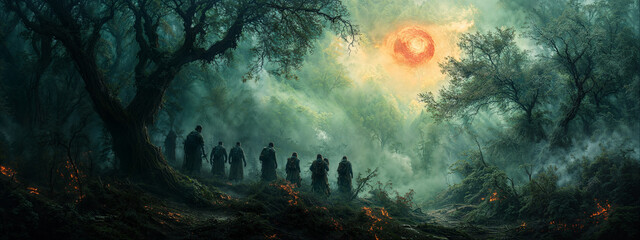 Zombie Apocalypse, Halloween, dystopian future, end of the world high resolution Panorama