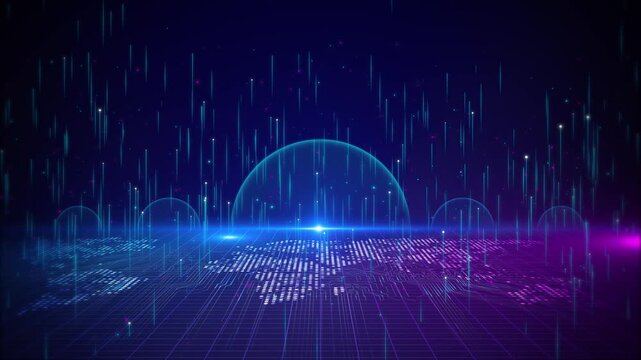 Digital technology cyber speed connect global world internet of things, deep learning, Ai big data, Innovation 5g background innovation future tech data, internet network connection, Ai big data 3D