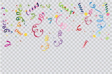 Colorful confetti cannon party celebration