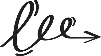 Doodle Arrow Symbol
