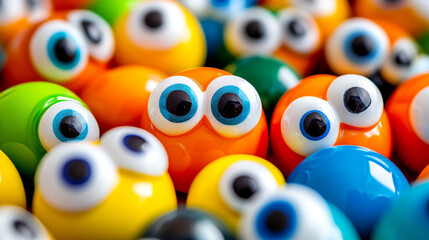 Big, fun, colorful googly eyes!  Perfect for adding playful expressions to cartoons and designs.