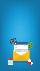 Hospital Medical Billing Service with Health Insurance Form for Hospitalization or Treatment