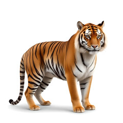 tiger isolated on white background