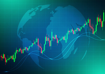 Business financial graph background. Stock forex market investment Up and Down concept. Design for chart forex grapheconomy finance and technology.
