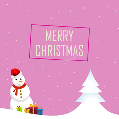 Snowman Snowy Merry Christmas Card. 