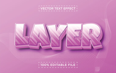 3D Vector Fully Editable Object Text Effect