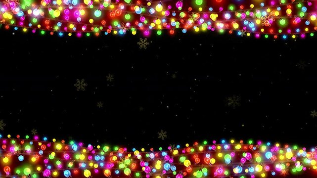 Christmas Lights Overlay with Alpha Channel