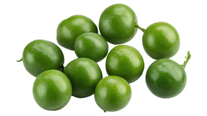 Pile of Fresh Green Peas Isolated on White  
