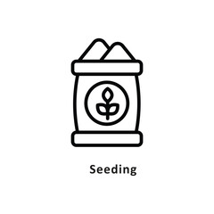 Seeding Vector Outline Icon. Eps 10 file