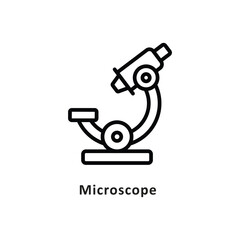 Microscope Vector Outline Icon. Eps 10 file