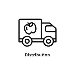 Distribution Vector Outline Icon. Eps 10 file