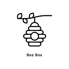 Bee Box Vector Outline Icon. Eps 10 file