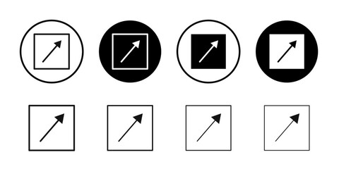 Expand icon Black and white outline vector