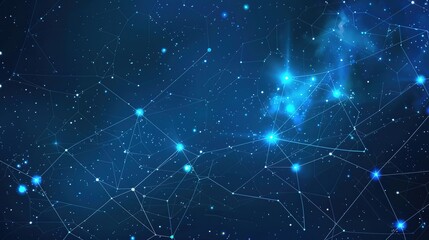 Space Background with Realistic Nebulae and Stars - a breathtaking cosmic visual. The vivid depiction of nebulae and twinkling stars creates a mesmerizing and immersive celestial scene.