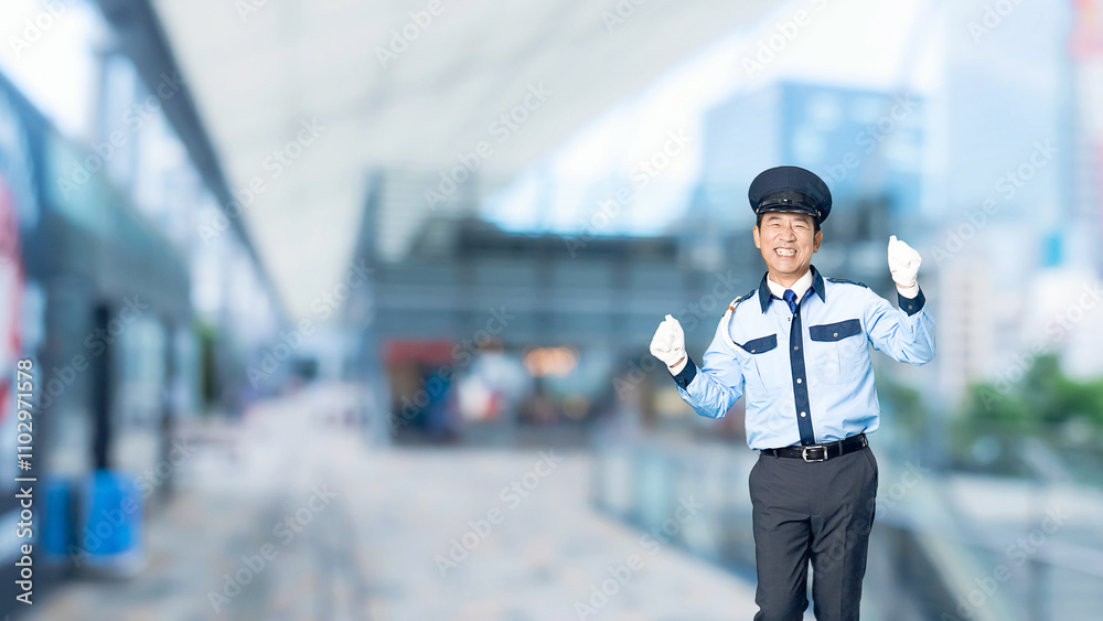 Poster 警察官、警察、警官、パトロール、ダンス、男性、警備員、踊る、警備、全身、DJポリス、歌う、楽しい、仕事、職業、アルバイト、守衛、取り締まり、パーティー、コスプレ、交通整理、セキュリティ、警備会社、防犯、防災、制服、ガードマン、演劇、ミュージカル、ステージ、ノリノリ、リズム、日本人、巡回、安全、安心、音楽、ダンサー、嬉しい、喜ぶ、賃上げ、スローモーション、駅、駅前、都市、治安、社会、都会、繁華街、人