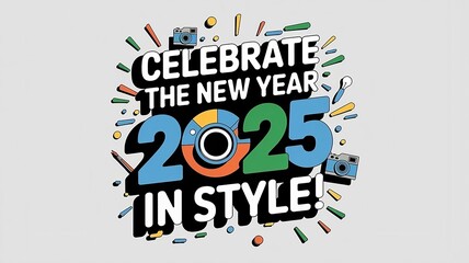 Obraz premium new year 2025 text