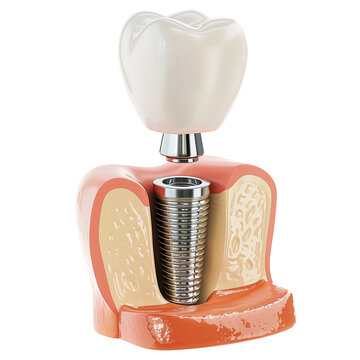 recommend clip art: Dental implant model of molar tooth clip art