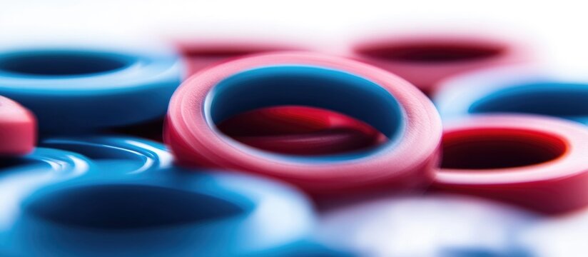 Silicone gasket rings in various colors showcasing sealing technology and flexibility for preventing leaks in joints and seams