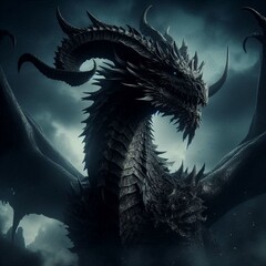 Obraz premium A dark fantasy dragon 3