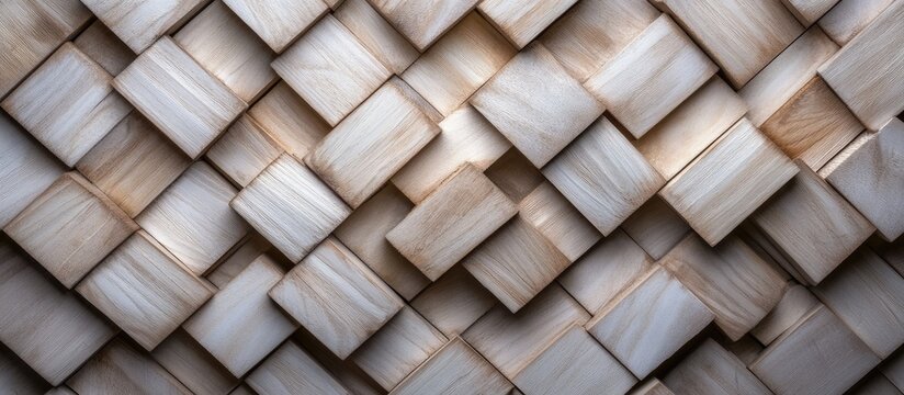 Abstract wooden box pattern showcasing geometric design with parallel lines and subtle textures in white painted wood creating an artistic aesthetic.