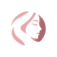 Beauty face design logo with creative concept