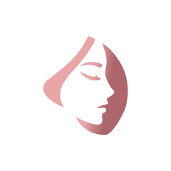 Beauty face design logo with creative concept