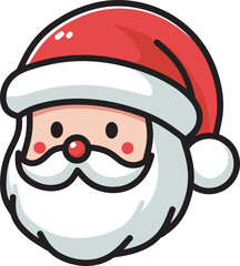 Santa head cartoon design art