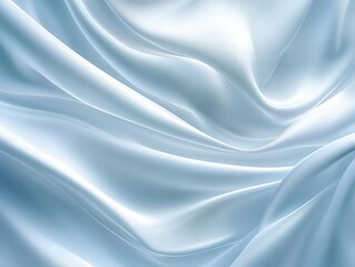 Soft, flowing blue fabric with an elegant sheen, showcasing smooth waves and delicate texture, ideal for design and decor.