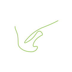 green thread line vector