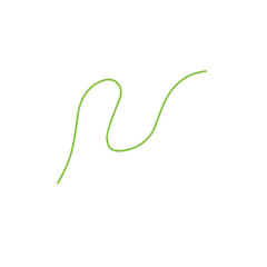 green thread line vector