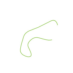 green thread line vector
