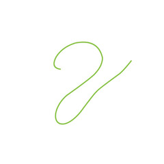 green thread line vector