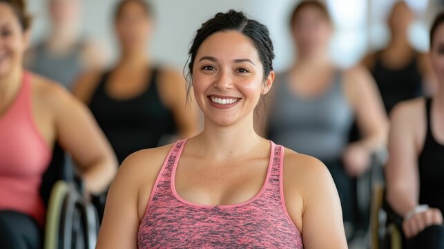 Empowered Wheelchair User Participating in Adaptive Fitness Classes for an Active and Healthy Lifestyle