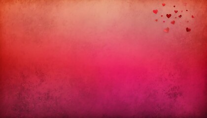 Fototapeta premium valentine hearts vintage rusty red gradient plain background, glassy effect, floating,