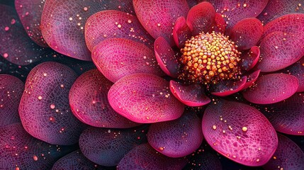 Lotus Design with Glowing Fractal Petals Representing Spiritual Harmony