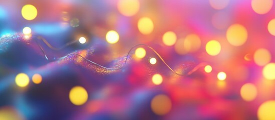 Colorful bokeh of glowing Christmas lights on a soft textured backdrop for festive and holiday themed designs.