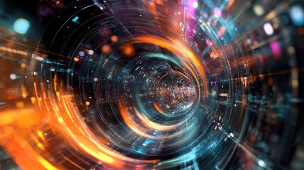 Obraz premium Technology-focused visuals driving digital transformation in business environments
