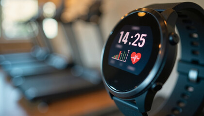 Fototapeta premium Enhance your winter weight loss journey with smart technology and personalized fitness monitoring