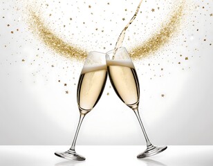 two glasses of champagne