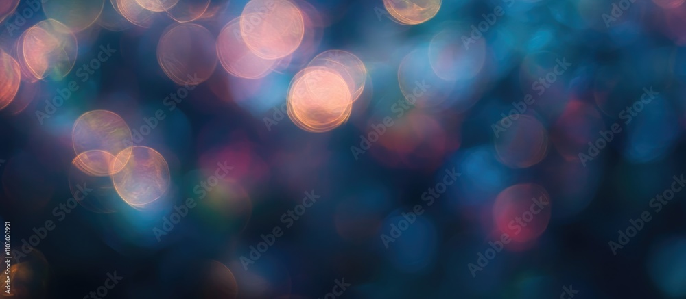 Aufkleber softly blurred christmas lights background creating a festive atmosphere with an unfocused fir tree 