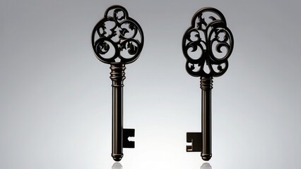 Ideal for conceptual design, this key silhouette is positioned against a gradient background.