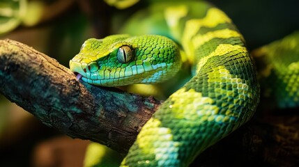 Fototapeta premium Reptile care and display. Featuring snakes and lizards. Highlighting reptile maintenance and showcase. Ideal for reptile enthusiasts. Detailed view of reptiles in terrariums and interacting