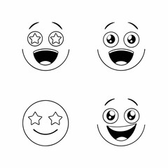 Cartoon Facial Expression Hand Drawn Illustration