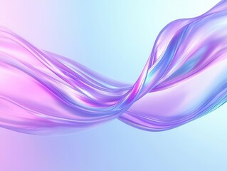 A smooth, flowing abstraction in shades of pink and blue, blending harmoniously to create a serene, ethereal visual effect.