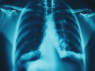  Chest x-ray showing lungs medical scan