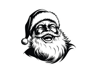 Santa Laughing Silhouettes for Christmas