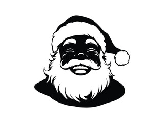 Santa Laughing Silhouettes for Christmas