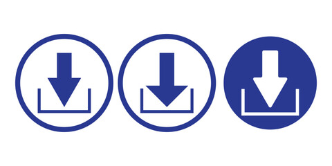 Download flat vector icon. install symbol. Download icon. Upload button. Load symbol. Modern, simple flat vector illustration