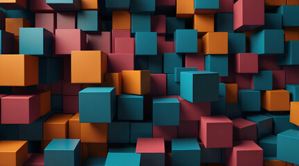 abstract background with cubes. Genrative.ai 