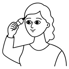 woman uses eye drops to improve vision